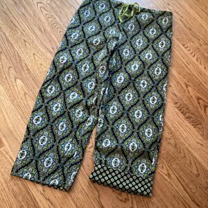 Vera Bradley Cambridge Pajama Lounge Pants Medallion Print Soft Corduroy Large